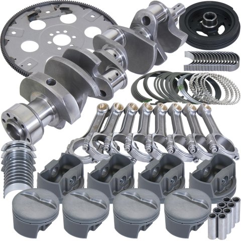 Eagle Chevy 350 1Pc 3.750in Crank 5.700in I-Beam Rods 4.040in Pistons 168 Tooth FP Balanced Assembly