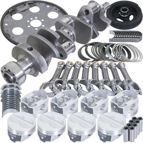 Eagle Chevy 350 1Pc 3.750in Crank 5.700in I-Beam Rod 4.060in Pistons 153 Tooth FP Balanced Assembly