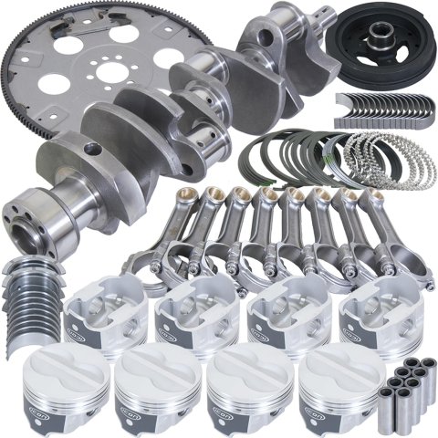 Eagle Chevy 350 1Pc 3.750in Crank 5.700in I-Beam Rod 4.060in Pistons 168 Tooth FP Balanced Assembly
