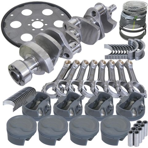 Eagle Chevy 350 1Pc 3.750in Crank 6.000in I-Beam Rod 4.040in Pistons 153 Tooth FP Balanced Assembly