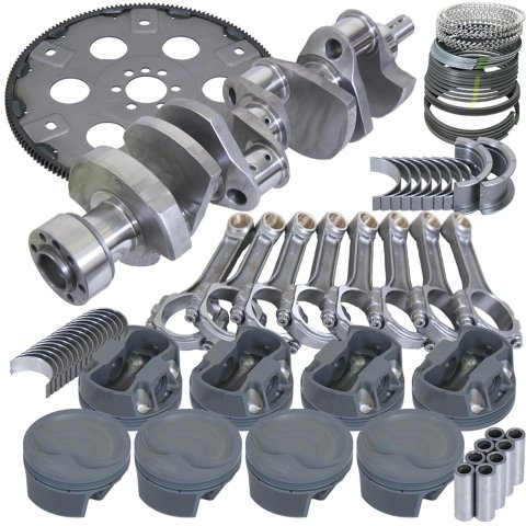 Eagle Chevy 350 1Pc 3.750in Crank 6.000in I-Beam Rod 4.040in Pistons 168 Tooth FP Balanced Assembly