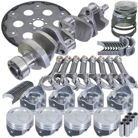 Eagle Chevy 350 1Pc 3.750in Crank 5.700in I-Beam Rod 4.040in Pistons 168 Tooth FP Balanced Assembly