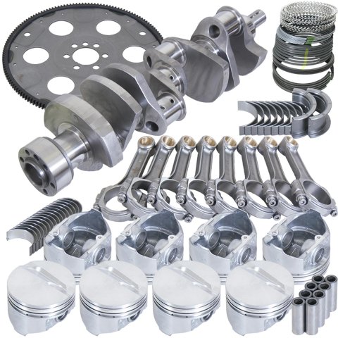 Eagle Chevy 350 1Pc 3.750in Crank 5.700in I-Beam Rods 4.030in Pistons 153 Tooth FP Balanced Assembly