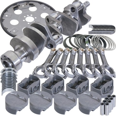 Eagle Chevy LT1350 1Pc 3.750in Crank 6.000in I-Beam 4.040in Pistons 168 Tooth FP Balanced Assembly