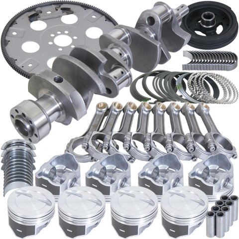 Eagle Chevy 350 1Pc 3.750in Crank 5.700in I-Beam Rods 4.030in Pistons 168 Tooth FP Balanced Assembly