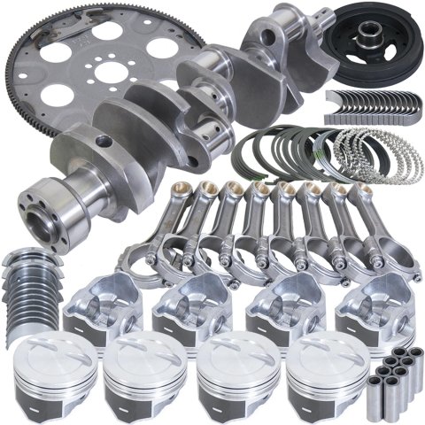 Eagle Chevy 350 1Pc 3.750in Crank 5.700in I-Beam Rods 4.040in Pistons 153 Tooth FP Balanced Assembly