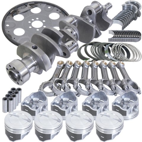 Eagle Chevy 350 1Pc 3.750in Crank 5.700in I-Beam Rods 4.000in Pistons 153 Tooth FP Balanced Assembly