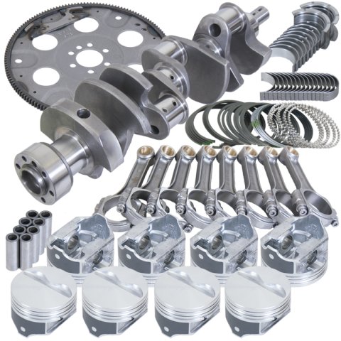 Eagle Chevy 350 1Pc 3.750in Crank 5.700in I-Beam Rods 4.040in Pistons 153 Tooth FP Balanced Assembly