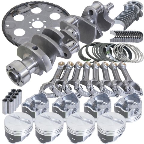 Eagle Chevy 350 1Pc 3.750in Crank 5.700in I-Beam Rods 4.000in Pistons 153 Tooth FP Balanced Assembly