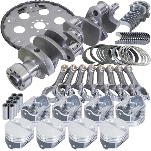 Eagle Chevy 350 1Pc 3.750in Crank 5.700in I-Beam Rods 4.000in Pistons 168 Tooth FP Balanced Assembly