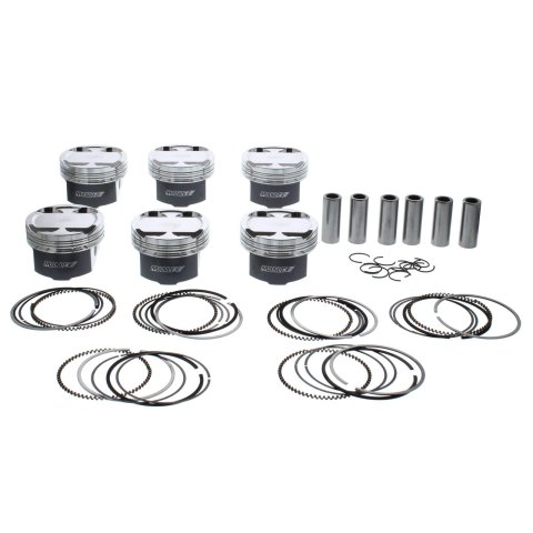 Manley 93-98 Toyota Supra Turbo (2JZGTE) 86.5mm +.5mm Oversized Bore 8.5:1 Dish Piston Set with Ring