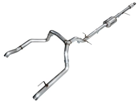 AWE Tuning 4th Gen GM 1500 5.3L 0FG Cat-Back Split Rear Exit (w/ Bumper Cutouts) - OE Tips