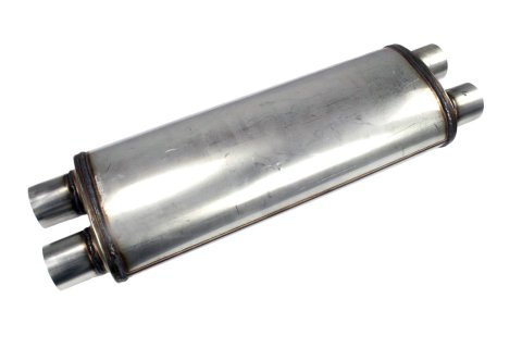 JBA Universal Chambered 304SS Muffler 22x8x5 2.5in Dual In/Dual Out