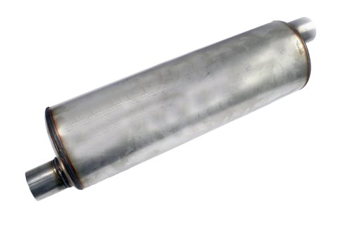 JBA Universal Chambered 304SS Muffler 22in x 7in Round 2.5in Offset/Offset