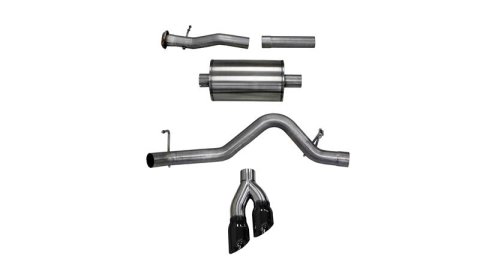 Corsa 2017-22 Chevrolet Colorado 3.7L Extended Cab Sport Cat-Back System Single Rear Exit Black Tips