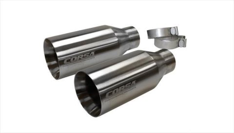 Corsa 2017-2020 Ford F-150 Raptor 3in Inlet / 5in Outlet Satin Polished Tip Kit (For Corsa Exh Only)