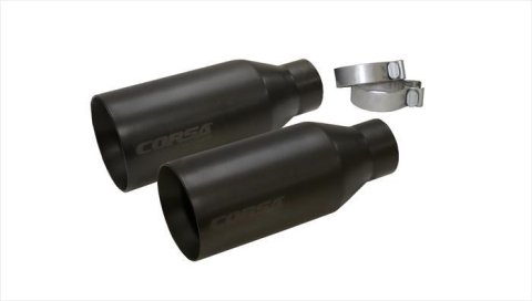 Corsa 2017-2020 Ford F-150 Raptor 3in Inlet / 5in Outlet Black Cerakote Tip Kit (For Corsa Exh Only)