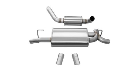 Corsa Touring Exhaust Systems for 2018-2023 WRANGLER - 21015 Systems, 2.5" Axle-Back, Dual Rear Exit with Turn Down Outlets, Series