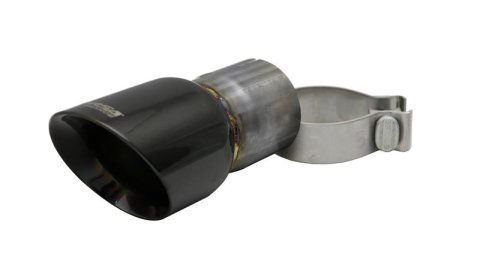 Corsa 10-14 Volkswagen R Mk6 Black Two 4.0in Black PVD Polished Pro-Series Tips