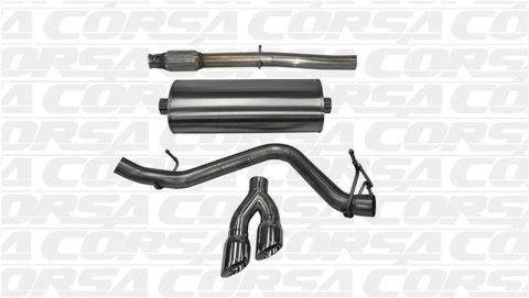 Corsa 14-19 GMC Sierra/Chevy Silv 1500 Crew Cab/Std. Bed 5.3L V8 Polished Single Side