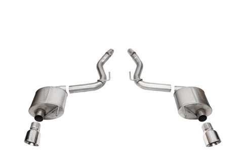Corsa 24+ Ford Mustang GT Touring Axle-Back Dual Rear Exit with 4.5in Pro Series Polished Tips