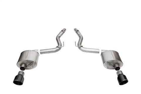 Corsa 24+ Ford Mustang GT Touring Axle-Back Dual Rear Exit with 4.5in Pro Series Black PVD Tips