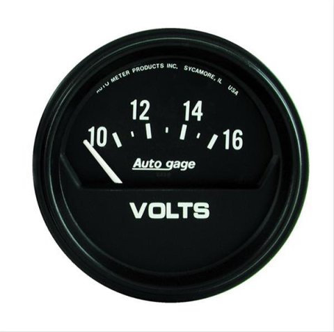 Autometer AutoGage 2-5/8in 16V Electrical Voltmeter - Black