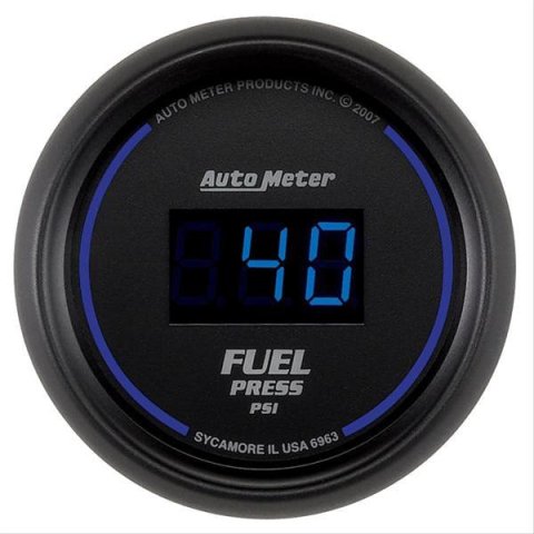 Autometer 52.4mm 1-100 PSI Black Digital Fuel Pressure Gauge