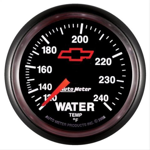 Autometer Sport-Comp II 2-1/16in 120-240 Deg Mechanical Water Temp Gauge - Bowtie Black