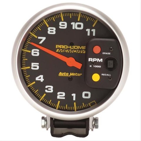 Autometer Pro-Comp 5in 0-11000 RPM Pedestal w/Peak Memory Tachometer
