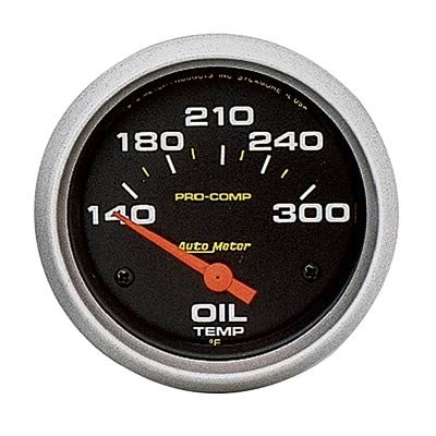 Autometer Pro-Comp 2-5/8in 140-300 Deg Oil Temperature Gauge