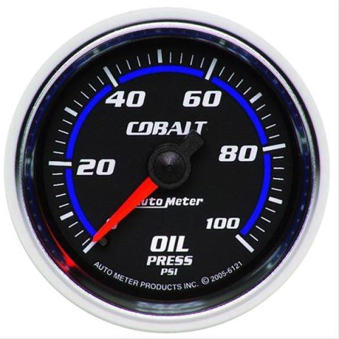 Autometer Cobalt 52mm 100 PSI Mechanical Oil Pressure Gauge