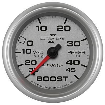 Autometer UL II 2 5/8inch 30 IN HG/45 PSI Mechanical Boost/Vacuum Gauge