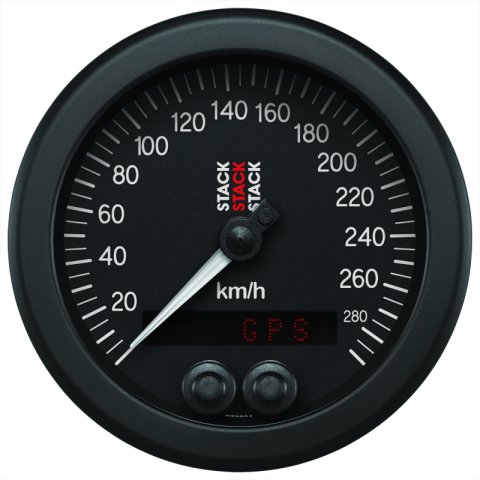Autometer Stack Instruments 88mm 0-290 KM/H GPS Speedometer - Black