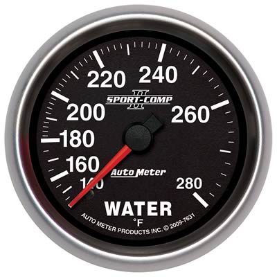 Autometer Sport-Comp II 2-5/8in 140-280 Deg Mechanical Water Temp Gauge