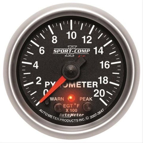 Autometer Elite 52.4mm 0-2000F Pyrometer Peak & Warn w/ Electronic Control Gauge