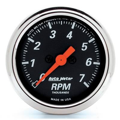 Autometer Designer Black 2-1/16in Electrical 7k RPM Tachometer