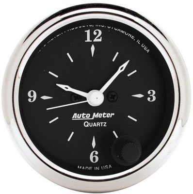 Autometer 52.4mm Clock Quartz Movement w/ Second Hand Gauge