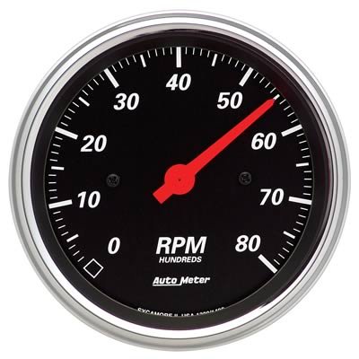 Autometer Designer Black 3-3/8in Electrical 8k RPM In-Dash Tachometer