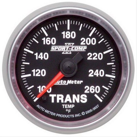 Autometer Sport-Comp II 52.4mm 100-260 Deg. F Transmission Temperature Gauge
