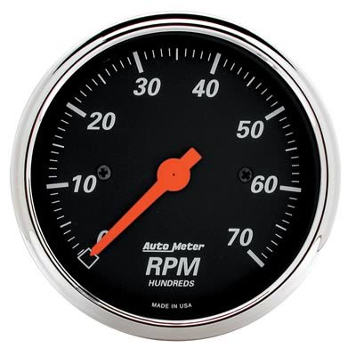 Autometer Designer Black 3-1/8in Electrical 7k RPM Tachometer