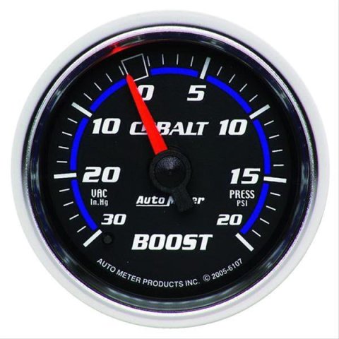 Autometer Cobalt 52mm 20psi Mechanical Boost Gauge
