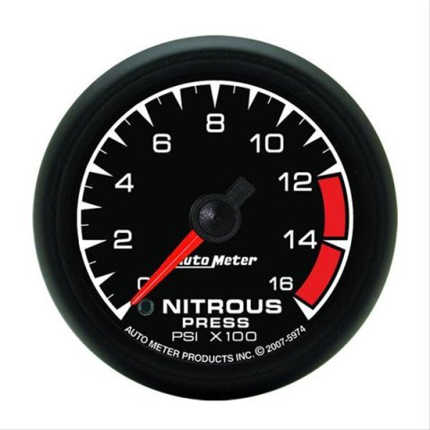 Autometer ES 52mm Full Sweep Electric 0-1600 PSI Nitrous Pressure Gauge