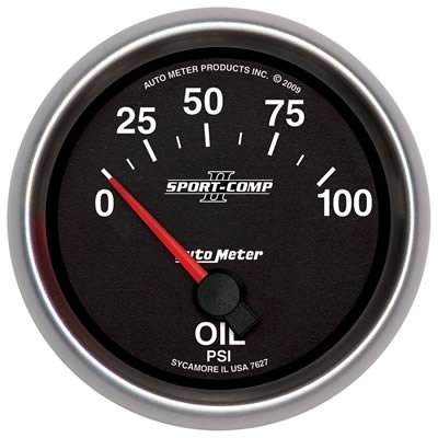 Autometer Sport-Comp II 0-100 PSI Short Sweep Electronic Oil Pressure Gauge