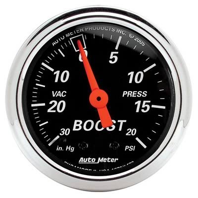 Autometer Designer 2-1/16in Mechanical 30 In Hg-Vac / 20 PSI Vacuum/Boost Gauge