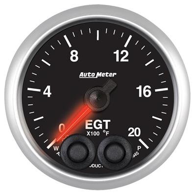 Autometer Elite 52mm 0-2000 Deg F Full Sweep Electronic Exhaust Gas Temperature Gauge