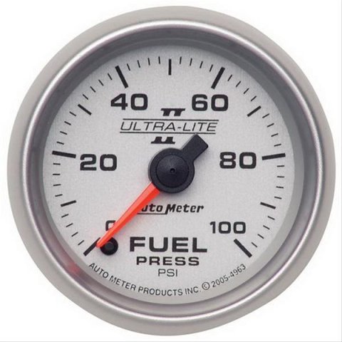 Autometer Ultra-Lite II 52mm 0-100 PSI Full Sweep Electronic Fuel Pressure Gauge