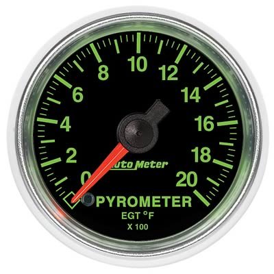 Autometer GS 0-2000 degree F Full Sweep Electronic Pyrometer Gauge