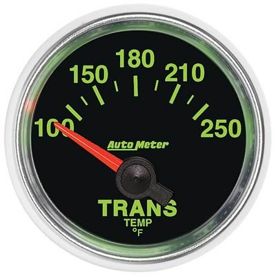 Autometer GS 52mm 100-250 Degree F Short Sweep Electronic Transmission Temperature Gauge