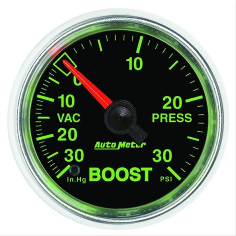 Autometer GS 52mm 30 In Hg.-Vac/30 PSI Mechanical Vacuum/Boost Gauge